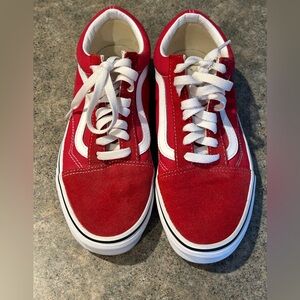 Van’s Old Skool suede Red/White Sneakers Size 8  Women’s suede